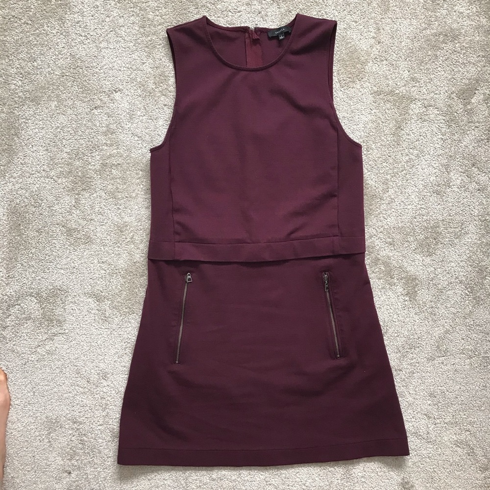 Talula plum shift dress with pockets!